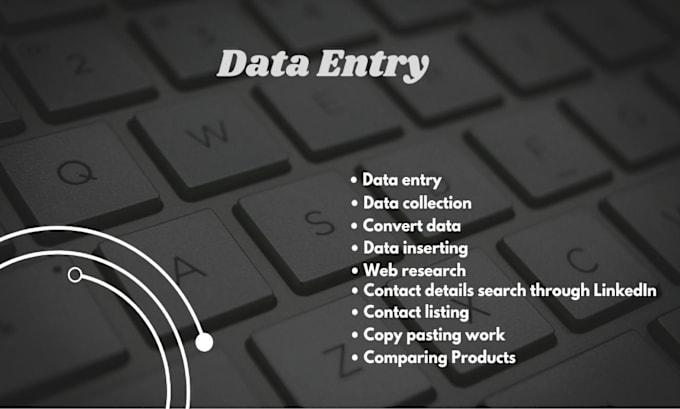 Gig Preview - Do data entry, insert data, typing, data compiling