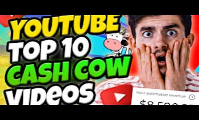 Gig Preview - Create automated cash cow, cash cow youtube ,cash cow channel, cash cow