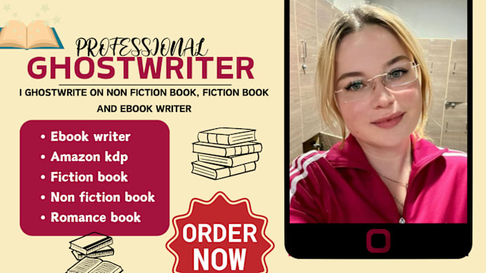 Gig Preview - Ghostwrite your non fiction, ghost book writer, fiction ghostwriter ebook writer