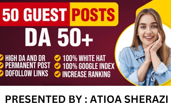 Gig Preview - Guest post on high da with dofollow SEO backlinks