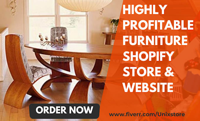 Gig Preview - Design furniture shopify home decor restaurant store bedding carpentry website