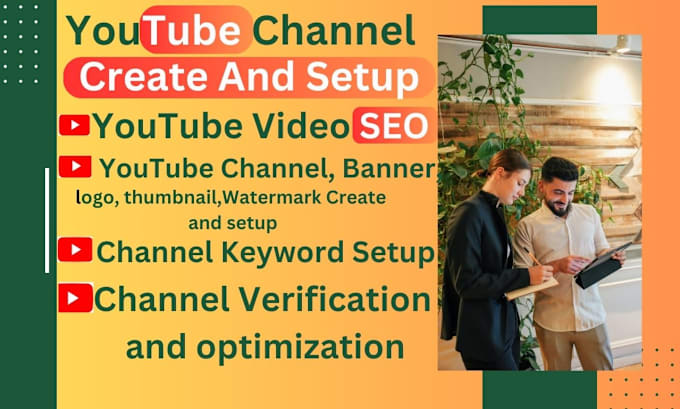 Gig Preview - Help you create and setup youtube channel with logo, banner, intro, and outre