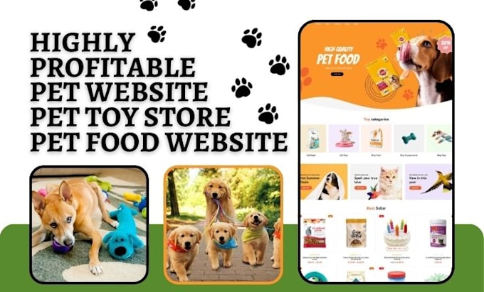 Gig Preview - Design pet website pet toy store pet food website pet store