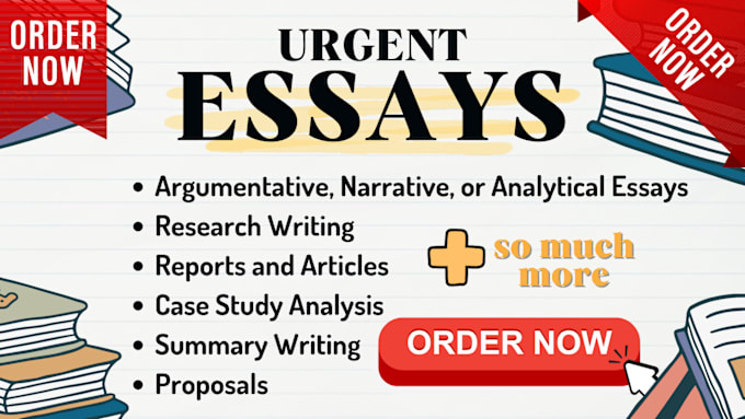 Gig Preview - Write urgent essays, summaries, and research with quality