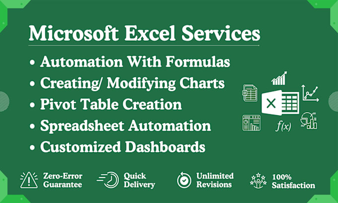 Gig Preview - Set up customized automated excel sheet with formulas, charts and pivots