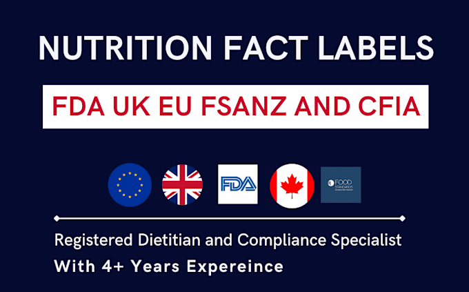 Gig Preview - Create fda nutrition facts labels for your food product