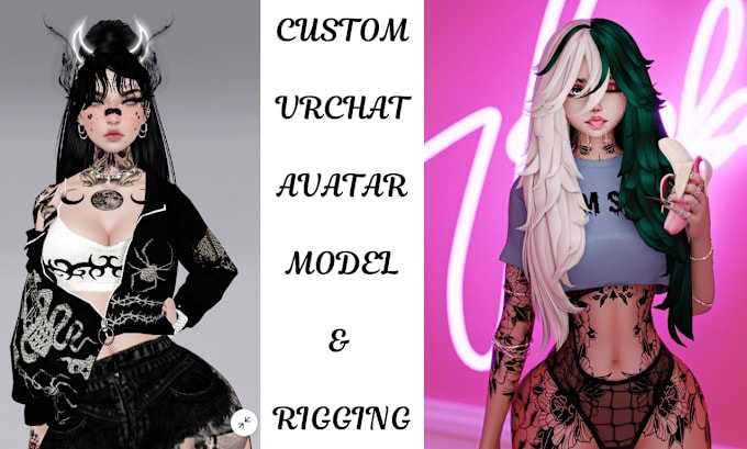 Gig Preview - Create custom vrchat avatar 3d model rigging, furry avatar, vseeface, fursona