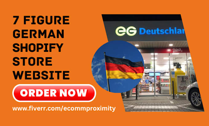 Gig Preview - German shopify store german dropshipping store german printful german website