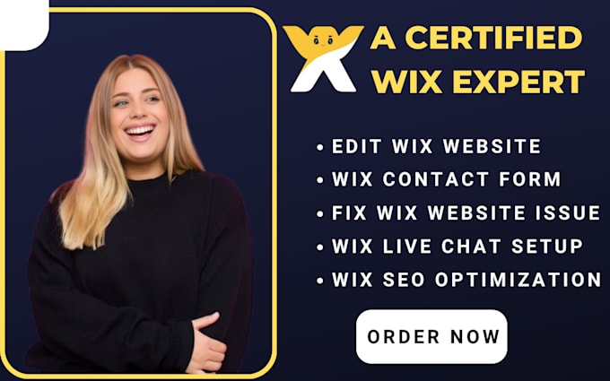 Bestseller - setup, fix any wix website issues, edit wix contact form, wix live chat, wix seo