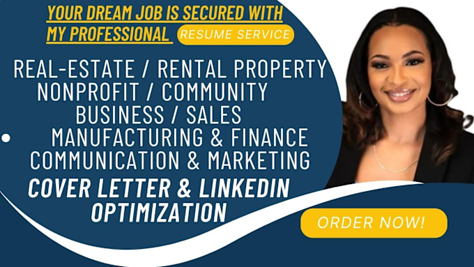 Gig Preview - Write real estate, rental, nonprofit, sales, organization, business resume