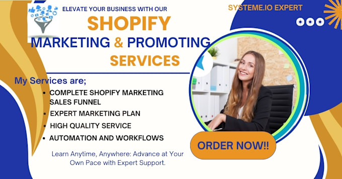 Gig Preview - Do shopify store shopify marketing sales funnel to boost shopify sales