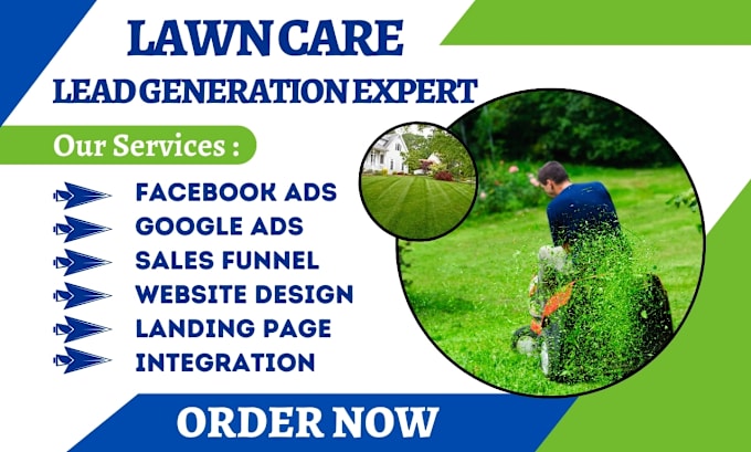 Gig Preview - Generate highly converting lawn care landscaping leads hvac roofing landing page