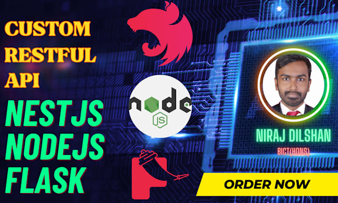 Gig Preview - Deliver tailored API solutions with nodejs, nestjs, flask