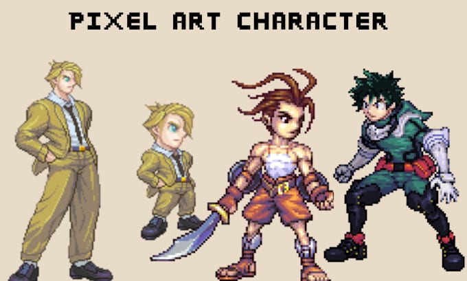 Gig Preview - Do pixel art sprite sheet 2d game character animation, pokemon, rpg maker