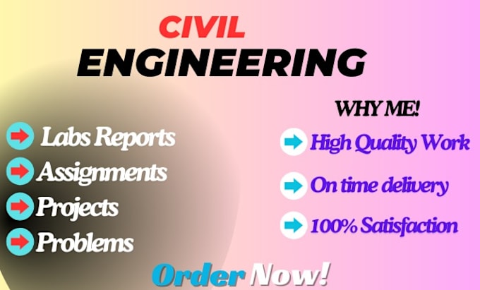 Gig Preview - Assist you in civil engineering assignments,problems,projects and reports