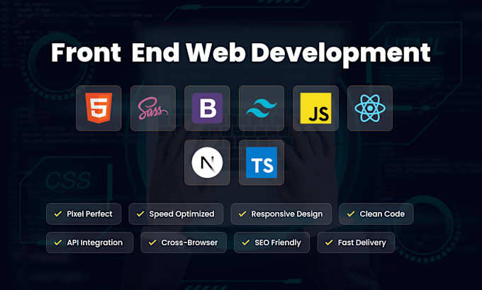 Gig Preview - Do front end development using html, bootstrap,tailwind, react js, next js