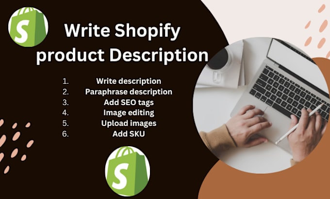 Gig Preview - Edit shopify product description and SEO titles