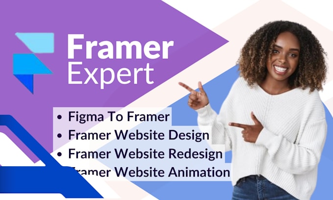 Gig Preview - Design framer website figma to framer and fix framer website