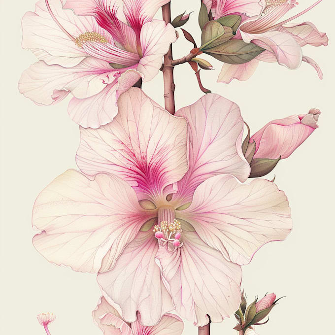 Gig Preview - Make botanical illustration of flowers, plants, and fruits