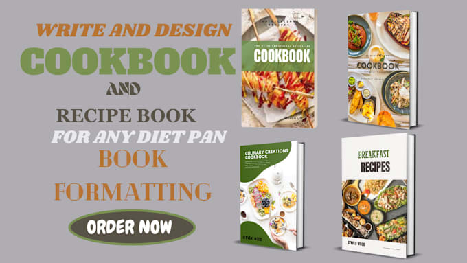 Gig Preview - Design recipe book cookbook writing meal plan food menu book formatting menu