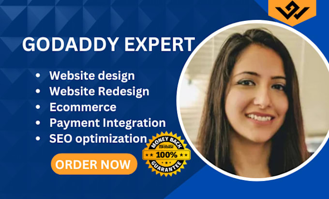 Gig Preview - Do godaddy website design, godaddy website redesign, godaddy ecommerce go