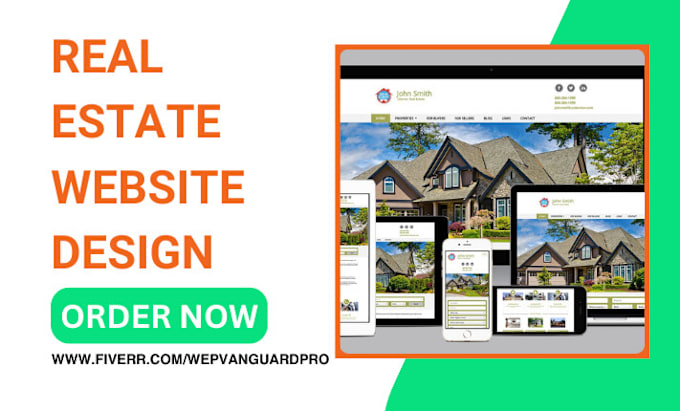 Gig Preview - Design real estate website investor estate agent idx realtor wordpress website