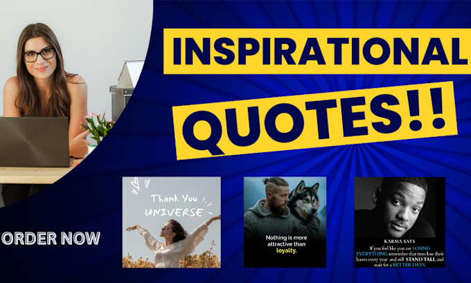 Bestseller - design custom inspirational quotes for social media