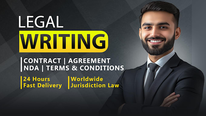 Gig Preview - Write legal contracts, agreements, mou, nda terms and condition, privacy policy