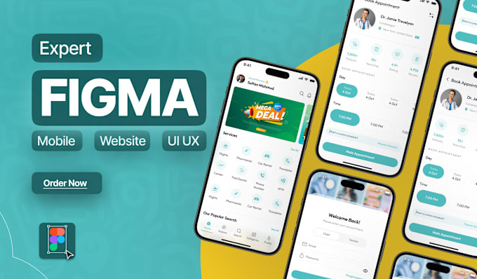 Gig Preview - Do figma design for figma website, figma design website, website ui ux