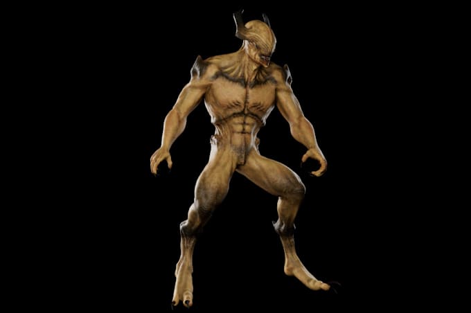 Bestseller - 3d creature character model, centaur character, non humanoid model texture rig3d