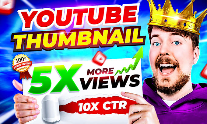 Bestseller - design attractive youtube thumbnail design