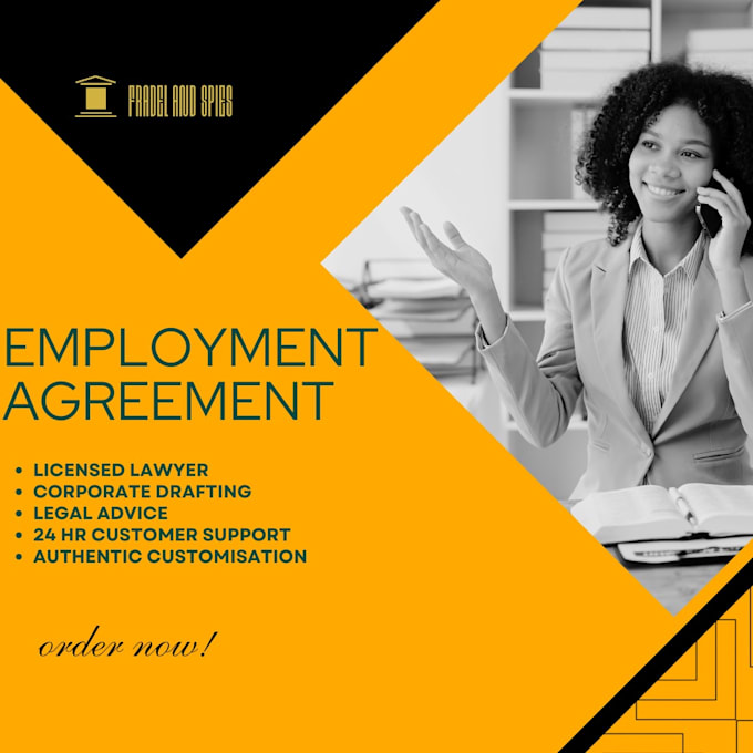 Gig Preview - Write and review your employment, consultant agreement