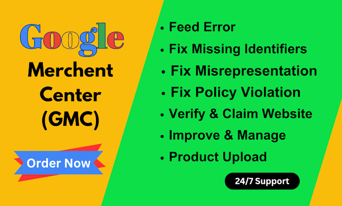 Gig Preview - Fix google merchant center suspension, fix misrepresentation shopping ads gmc