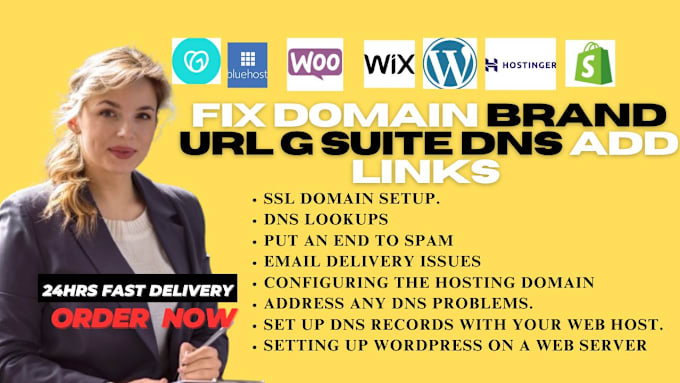 Gig Preview - Fix connect or transfer domain to shopify wix wordpress squarespace, dns cpanel