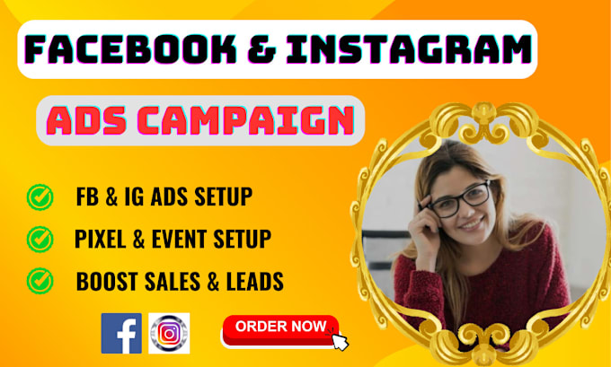 Gig Preview - Do facebook and instagram ads campaign, meta ads campaign