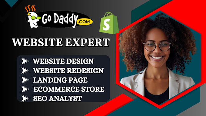 Gig Preview - Do godaddy website design godaddy website redesign develop godaddy website