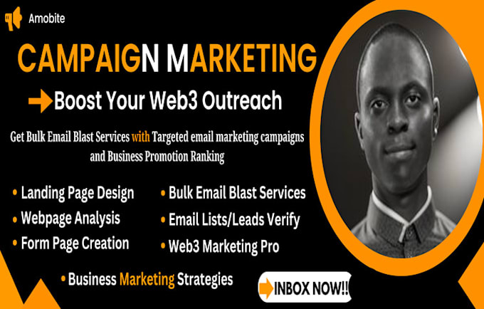 Gig Preview - Do email marketing campaign with cold bulk email blast for web3 and leads verify