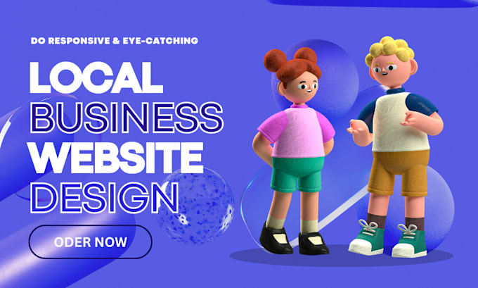 Gig Preview - Do custom local business website design create small business website