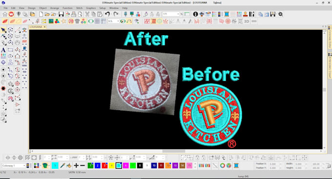 Gig Preview - Do embroidery digitizing logo