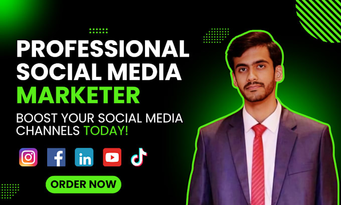 Gig Preview - Be your professional social media marketer and manager