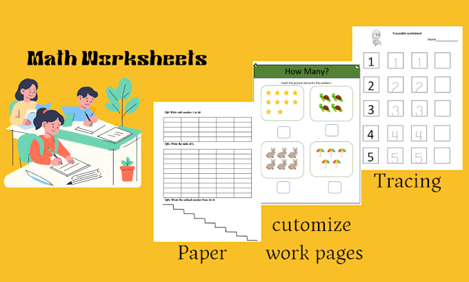 Gig Preview - Design customize math worksheets and papers