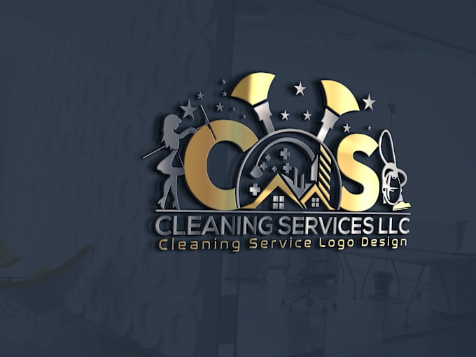 Gig Preview - Design professional cleaning service logo with flyer clean house