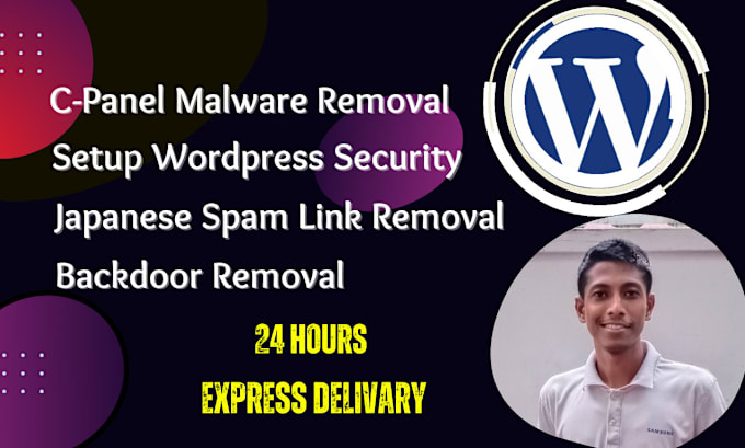 Gig Preview - Remove wordpress malware removal, hacked wordpress website security issues