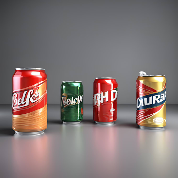 Gig Preview - 3d soda can animation 3d beverage animation bottle animation 3d product design