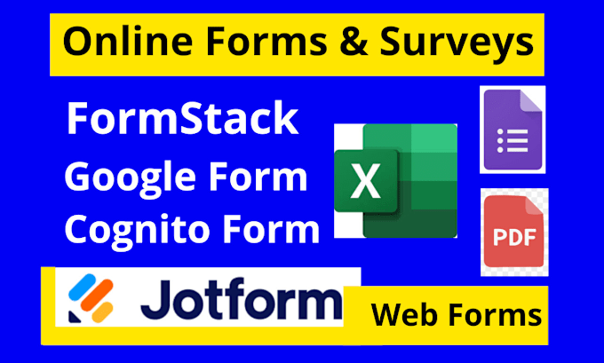 Gig Preview - Create fillable online forms, surveys, jotform, cognito, google form, formstack