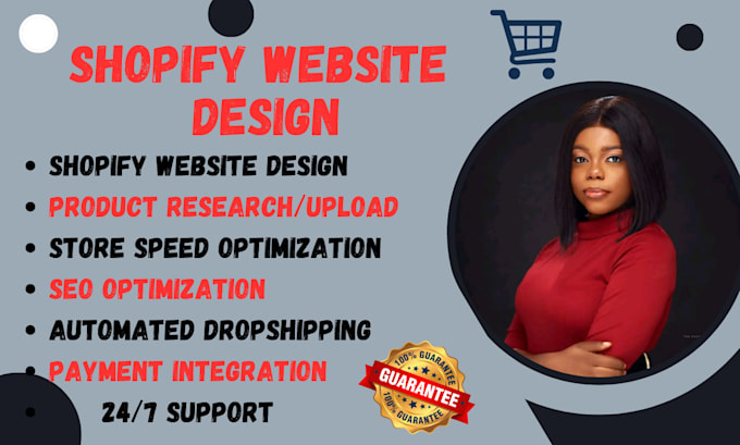 Gig Preview - Shopify website design, shopify website, shopify redesign, dropshipping store