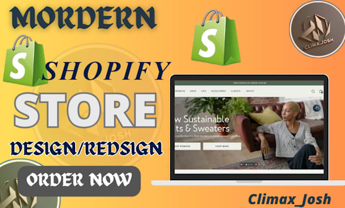 Gig Preview - Design or redesign shopify website ecommerce dropshipping store shopify store