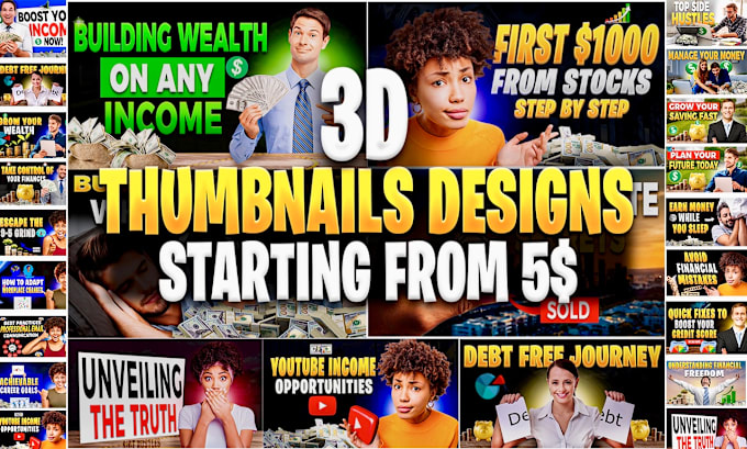 Gig Preview - Design amazing youtube thumbnail for your videos in 24 hours