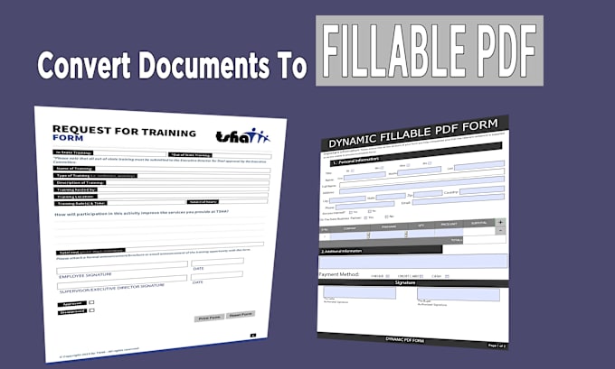 Gig Preview - Convert documents to fillable forms