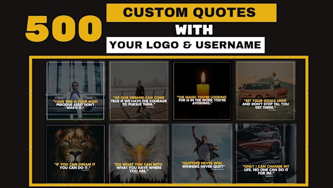 Bestseller - design 500 custom motivational quotes posts